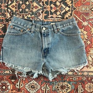 Vintage levi 517 cut off shorts